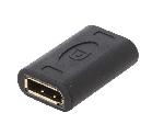 Cable - Connectique Pour Peripherique Adaptateur DisplayPort 1.4 femelle des deux cotes HDCP 2.2 - Noir