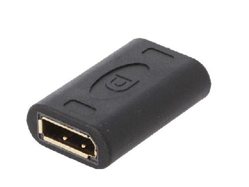Cable - Connectique Pour Peripherique Adaptateur DisplayPort 1.4 femelle des deux cotes HDCP 2.2 - Noir