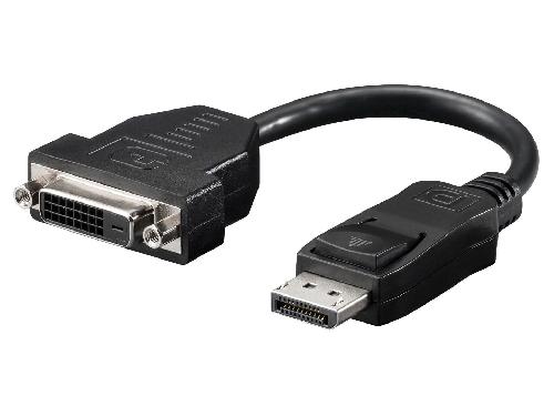 Cable - Connectique Pour Peripherique Adaptateur DisplayPort male vers DVI-D femelle 0.2m noir
