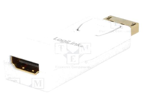 Cable - Connectique Pour Peripherique Adaptateur DisplayPort prise male HDMI femelle - Blanc
