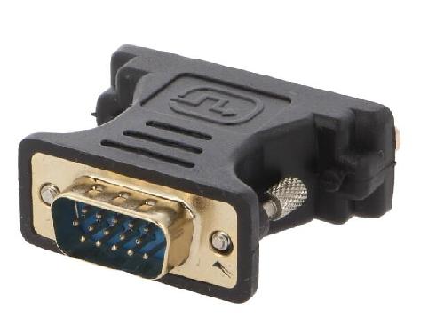 Cable - Connectique Pour Peripherique Adaptateur DVI-I femelle vers D-Sub HD male noir