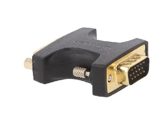 Cable - Connectique Pour Peripherique Adaptateur DVI-I femelle vers D-Sub male HD noir