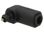 Cable - Connectique Pour Peripherique Adaptateur en fibre optique fiche femelle angulaires 90o Noir