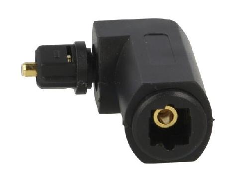Cable - Connectique Pour Peripherique Adaptateur en fibre optique fiche femelle angulaires 90o Noir