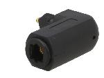 Cable - Connectique Pour Peripherique Adaptateur en fibre optique fiche femelle angulaires 90o Noir