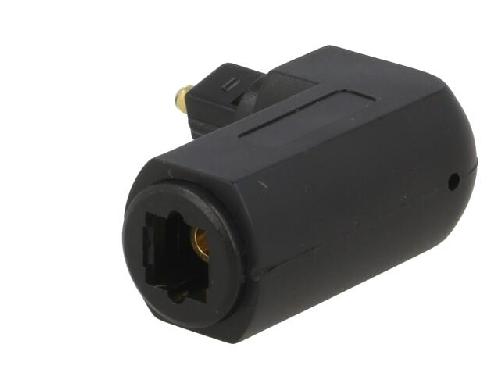 Cable - Connectique Pour Peripherique Adaptateur en fibre optique fiche femelle angulaires 90o Noir