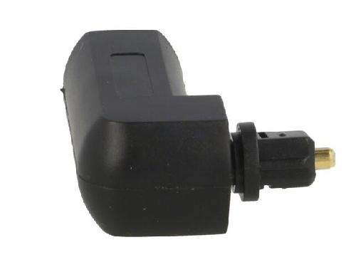 Cable - Connectique Pour Peripherique Adaptateur en fibre optique fiche femelle angulaires 90o Noir