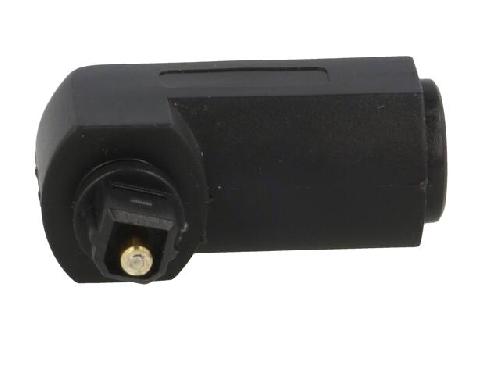 Cable - Connectique Pour Peripherique Adaptateur en fibre optique fiche femelle angulaires 90o Noir