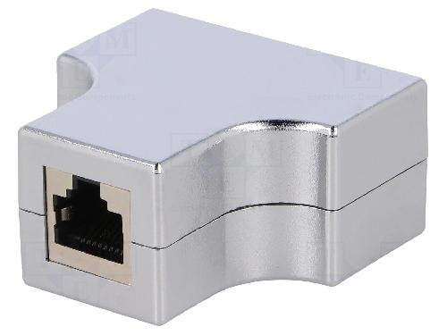 Cable - Connectique Pour Peripherique Adaptateur en T modulaire RJ45 - Blanc