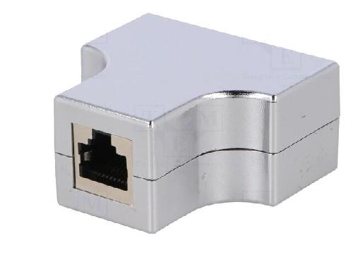 Cable - Connectique Pour Peripherique Adaptateur en T modulaire RJ45 - Blanc