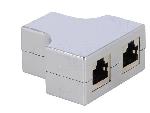 Cable - Connectique Pour Peripherique Adaptateur en T modulaire RJ45 - Blanc