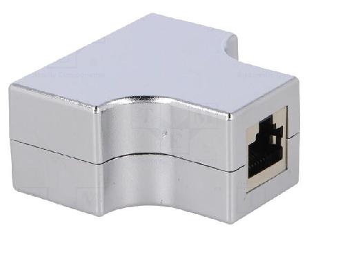 Cable - Connectique Pour Peripherique Adaptateur en T modulaire RJ45 - Blanc