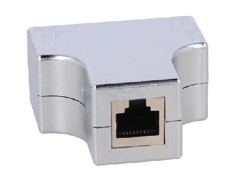 Cable - Connectique Pour Peripherique Adaptateur en T modulaire RJ45 - Blanc