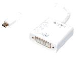 Cable - Connectique Pour Peripherique Adaptateur HDCP 1.3 USB 3.0 DVI-I -24+5- femelle USB C prise male 0.14m - Blanc