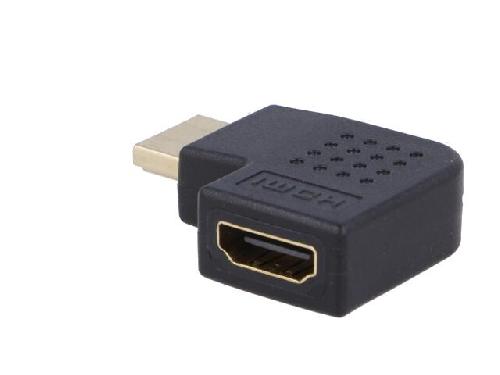 Cable - Connectique Pour Peripherique Adaptateur HDMI 1.4 femelle 90 degres vers HDMI male noir