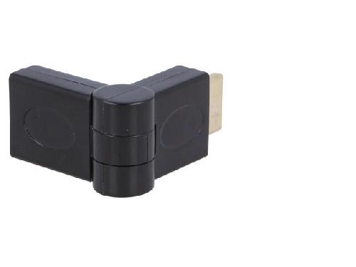 Cable - Connectique Pour Peripherique Adaptateur HDMI 1.4 male vers HDMI 1.4 Male mobile 90 degres noir