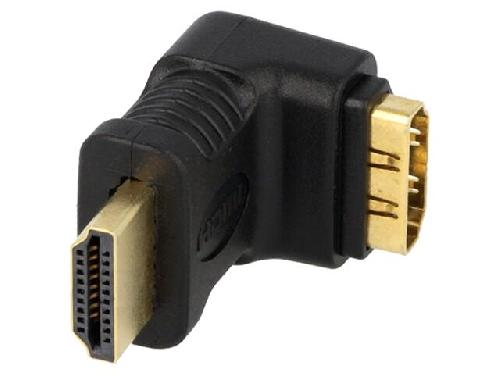 Cable - Connectique Pour Peripherique Adaptateur HDMI femelle 90o HDMI prise male - Noir
