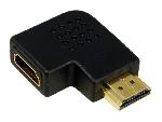 Cable - Connectique Pour Peripherique Adaptateur HDMI femelle HDMI prise male 90o - Noir