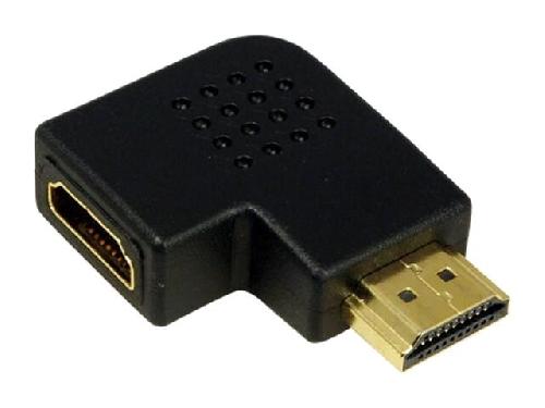 Cable - Connectique Pour Peripherique Adaptateur HDMI femelle HDMI prise male 90o - Noir