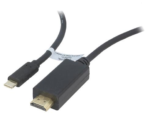 Cable - Connectique Pour Peripherique Adaptateur HDMI prise male USB C prise male 3m - Noir