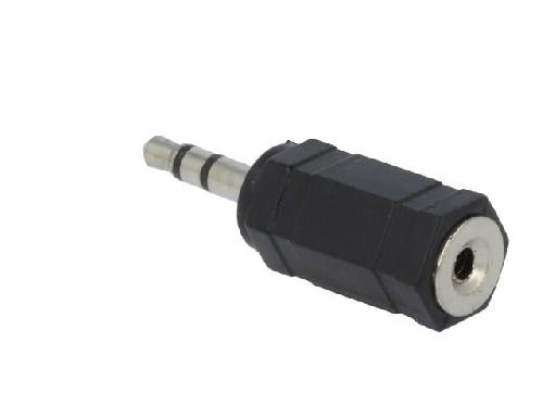 Cables Jack Adaptateur Jack 2.5mm femelle Jack 3.5mm prise male - Noir