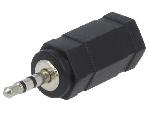 Cables Jack Adaptateur Jack 2.5mm prise male Jack 3.5mm femelle - Noir
