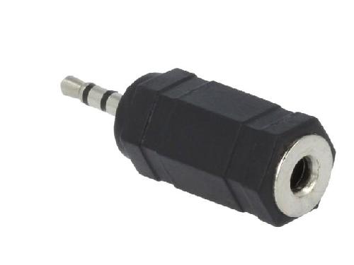 Cables Jack Adaptateur Jack 2.5mm prise male Jack 3.5mm femelle - Noir