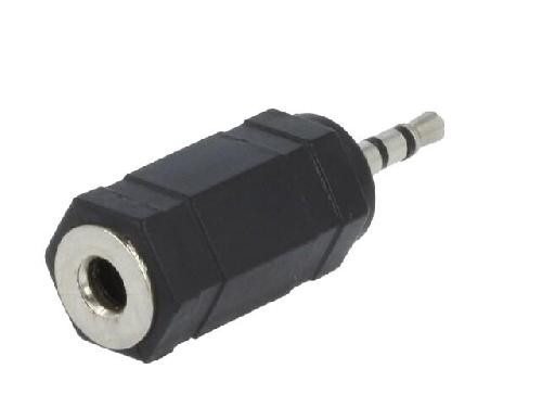 Cables Jack Adaptateur Jack 2.5mm prise male Jack 3.5mm femelle - Noir