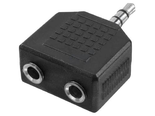 Cables Jack Adaptateur Jack 3.5mm femelle x2 Jack 3.5mm prise male - Noir