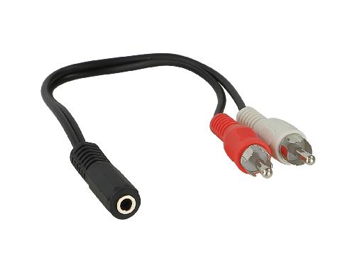 Cables Jack - Rca Adaptateur Jack Stereo f 3.5 mm vers 2x RCA Stereo Male