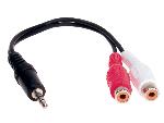 Cables Jack - Rca Adaptateur Jack Stereo Male 3.5 mm vers 2x RCA Stereo Femelle