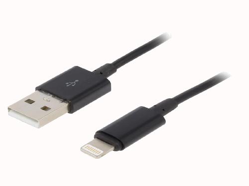 Cable - Connectique Telephone Adaptateur Lightning USB compatible avec iPhone iPod NOIR
