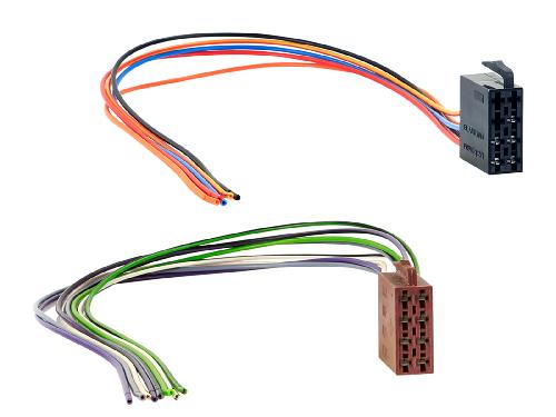 Fiche ISO Universelles Adaptateur radio ISO alimentation enceintes vers fils libres 40cm