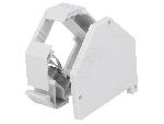 Cable - Connectique Pour Peripherique Adaptateur rail DIN Keystone pour modules RJ45 - Gris