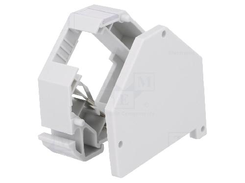 Cable - Connectique Pour Peripherique Adaptateur rail DIN Keystone pour modules RJ45 - Gris