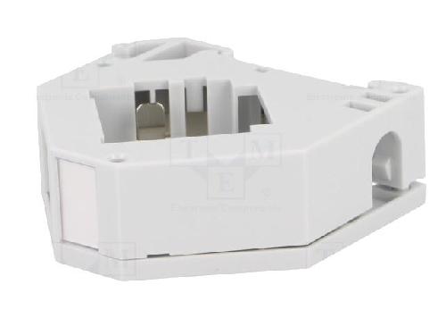 Cable - Connectique Pour Peripherique Adaptateur rail DIN Keystone pour modules RJ45 - Gris