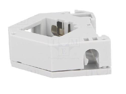 Cable - Connectique Pour Peripherique Adaptateur rail DIN Keystone pour modules RJ45 - Gris