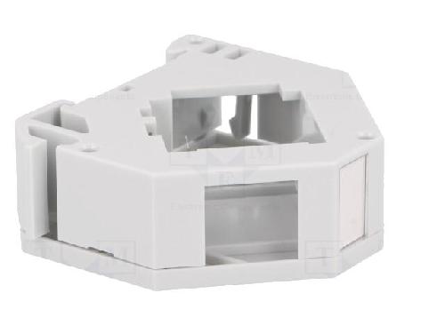 Cable - Connectique Pour Peripherique Adaptateur rail DIN Keystone pour modules RJ45 - Gris