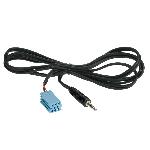 Adaptateur stereo jack 3.5 mm vers Mini-ISO bleu