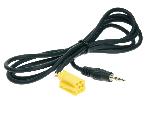 Modules Aux Autoradio Adaptateur Stereo jack 3.5 mm vers Mini-ISO jaune