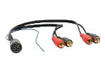 Cable installation haut-parleurs Roger Adaptateur systeme actif DIN 6 broches 4xRCA compatible avec Volvo 90-08 voir liste