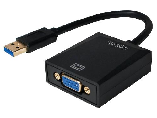 Cable - Connectique Pour Peripherique Adaptateur USB 2.0 USB 3.0 D-Sub 15pin HD femelle USB A prise male - Noir