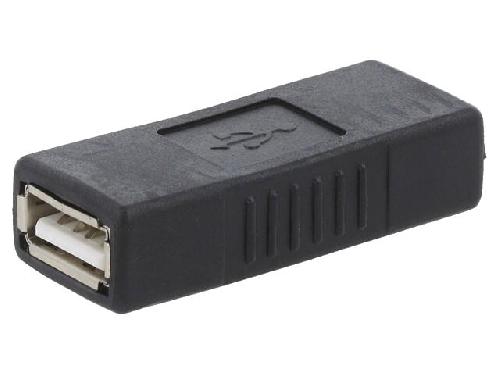 Cable - Connectique Pour Peripherique Adaptateur USB 2.0 USB A femelle des deux cotes noir pour rallonger un cable usb2