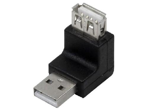 Cable - Connectique Pour Peripherique Adaptateur- USB 2.0 - USB A prise male angulaire - USB A prise male - noir