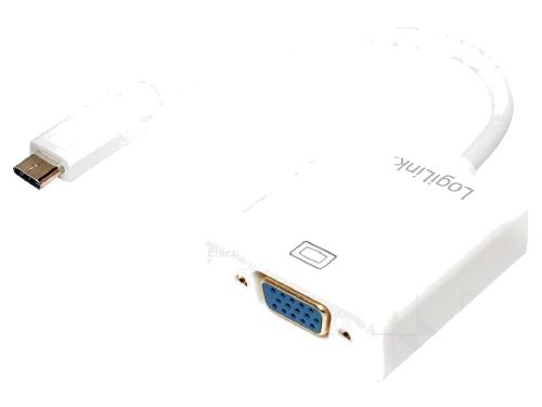 Cable - Connectique Pour Peripherique Adaptateur USB 3.0 D-Sub 15pin HD femelle USB C prise male 140mm - Blanc