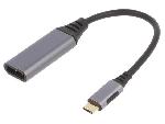 Cable - Connectique Pour Peripherique Adaptateur USB 3.0 DisplayPort femelle USB C prise male 0.15m - noir