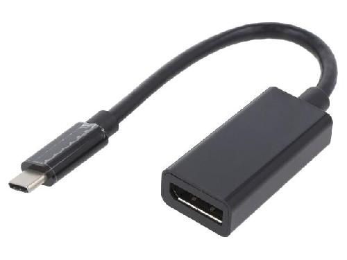 Cable - Connectique Pour Peripherique Adaptateur USB 3.1 DisplayPort femelle vers USB C male noir