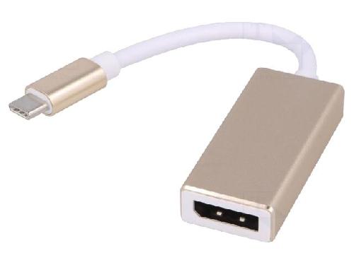 Cable - Connectique Pour Peripherique Adaptateur USB 3.1 DisplayPort femelle vers USB C prise 15cm