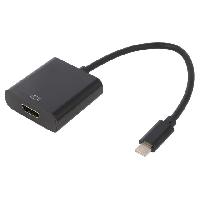 Adaptateur USB 3.1 HDMI femelle vers USB C male 0.15m noir Adaptateur USB 3.1 HDMI femelle vers USB C male 0.15m noir