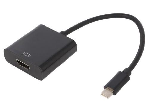 Cable - Connectique Pour Peripherique Adaptateur USB 3.1 HDMI femelle vers USB C male 0.15m noir